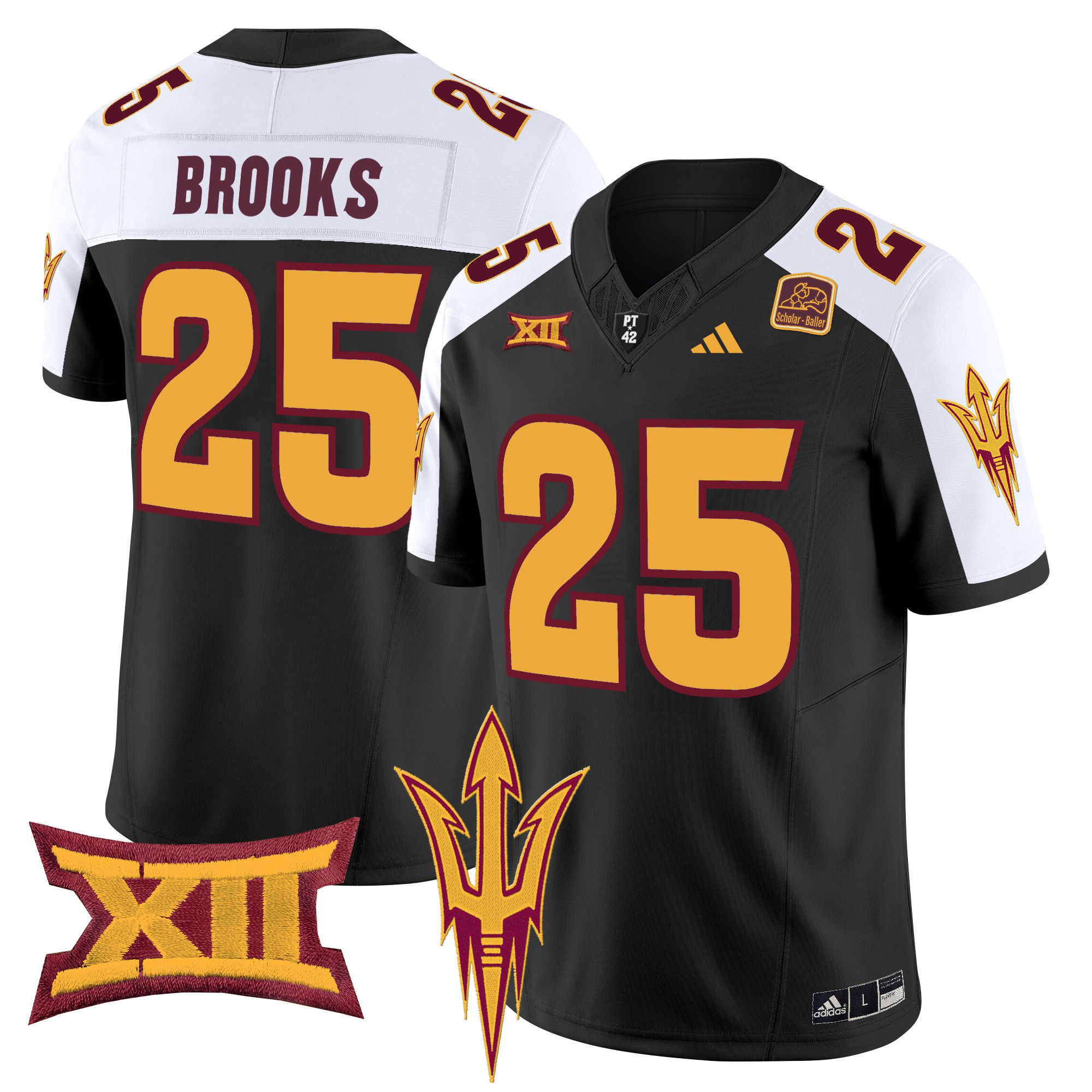 Men Arizona State Sun Devils #25 Brooks Black 2024 Vapor Limited NCAA Jersey->ncaa teams->NCAA Jersey